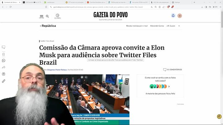 Information about Elon Musk being approved to speak at the Brazilian Congress regarding Twitter files.